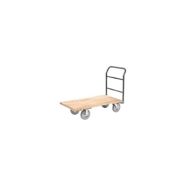 Global Industrial Platform Truck w/Hardwood Deck, 48 x 24, 1200 Lb. Capacity, 8 Pneumatic Casters 952500P - main